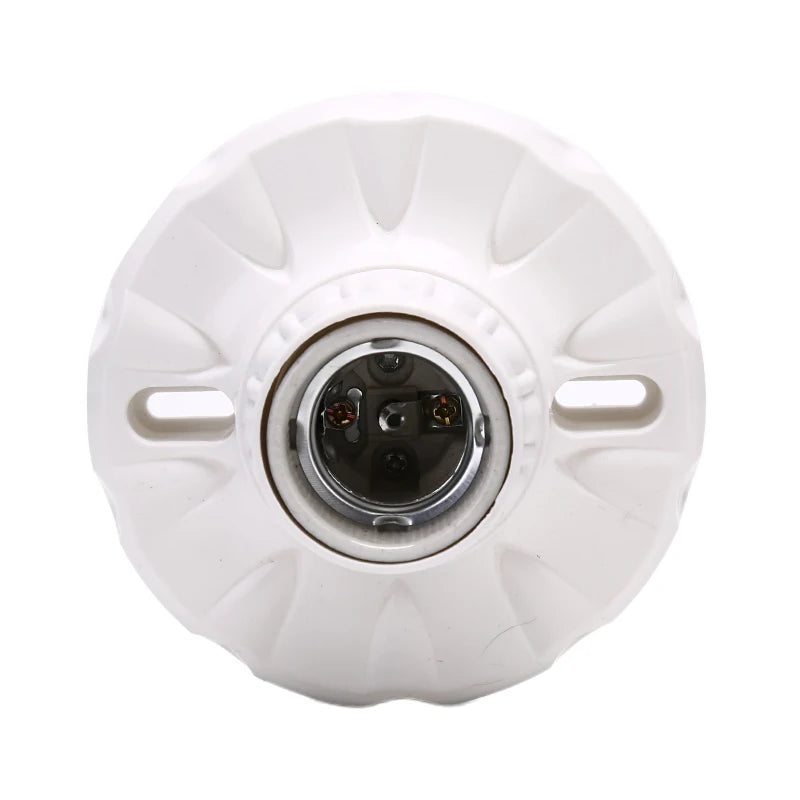 E27 Ceramics LED Light Bulb Holder Round Socket Base Hanging Lamp 6A