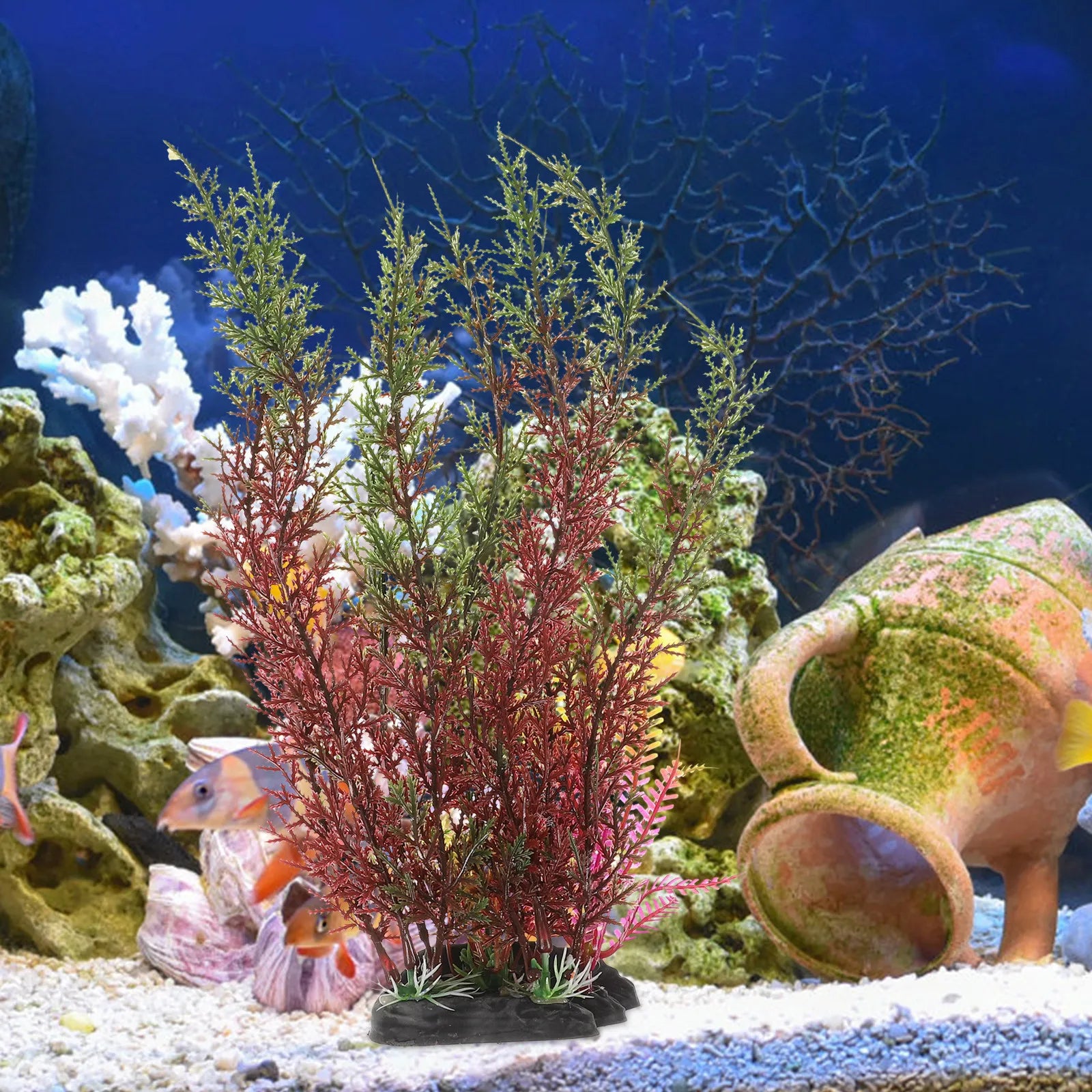 Compact Lightweight Fake Plants Fish Tank Aquarium Decor Beautiful