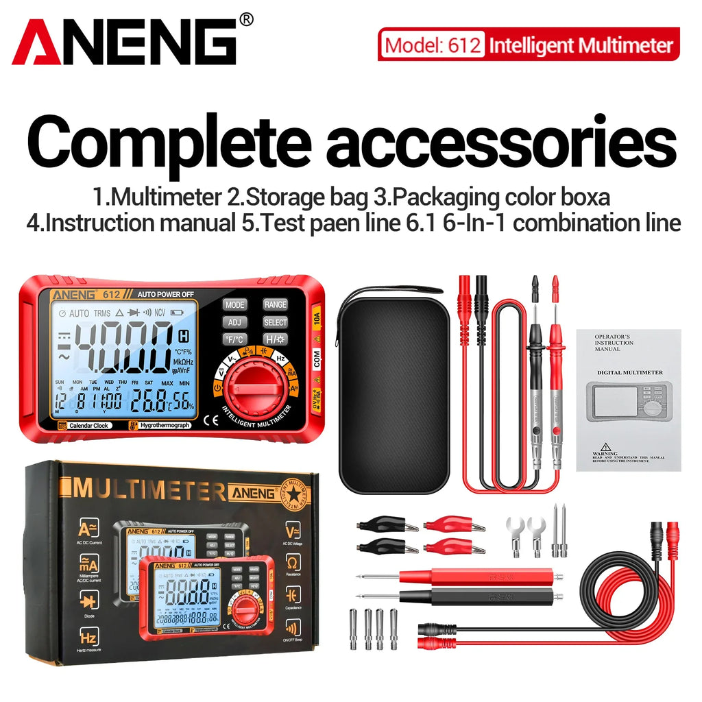 Smart Digital Multimeters Professional 2 in1 AC DC Current Voltage