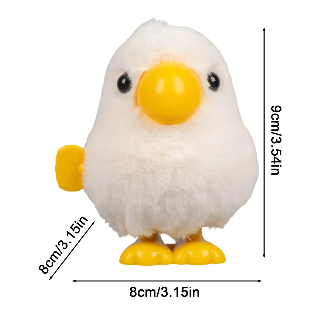 Windup Toy Cute Plush Parrot Figurine Interactive Wind Up Toy Jumping Bird Animal For Indoor Outdoor Kindergarten Living Room Zpaxo