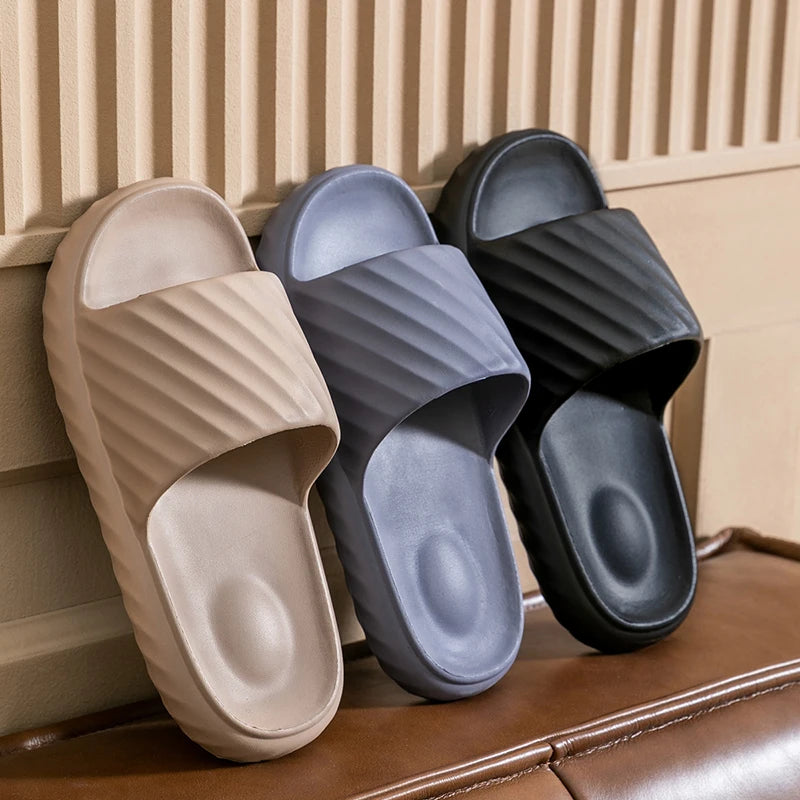 Platform Thick Bathroom Home Men Slippers Cloud Soft Sole Eva Outdoor