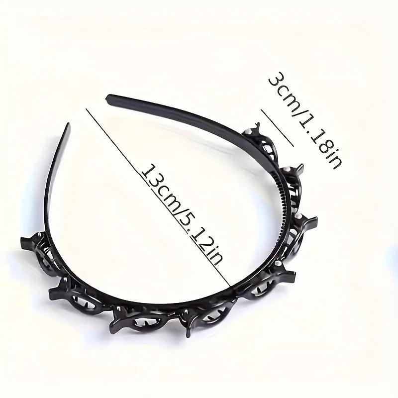 Retro Braided Hair Clip Double Layer Hollow Adding Volume Styling