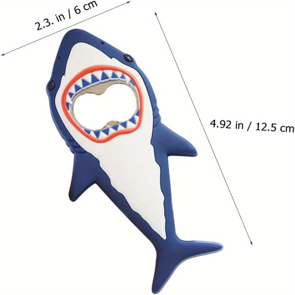 Bottle Opener Shark Magnet Beer Opener Fridge Stickers Practical Kitchen Gadgets Bottle Lid Opener Magnetic Bar Kitchen Tool Zpaxo