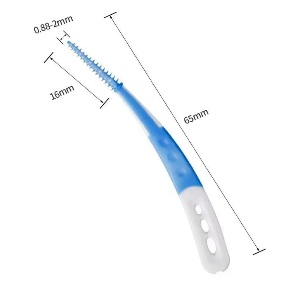 60Pcs New Silicone Interdental Brush 60Pcs Soft Bristle Tooth Cleaning Brush Inter-Dental Deep Cleaning Toothpicks Oral Cavity Zpaxo