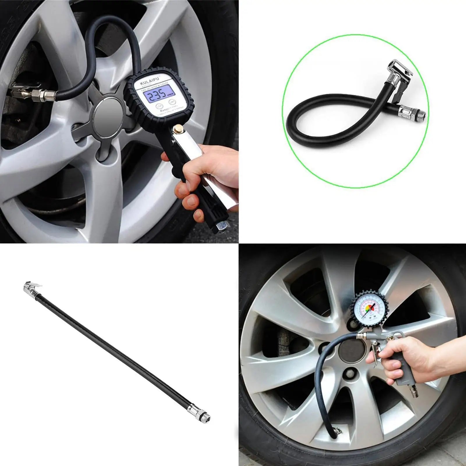 Tyre Inflator Hose Inflation Extension Air Pump Multi-purpose Tire