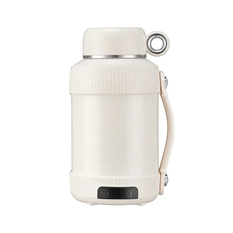 1200ml Electric Kettle Portable Kettle Stainless Steel Reservation Insulation Kettle Adjust Temperature Travel Boil Water Kettle Zpaxo 200807-white EU