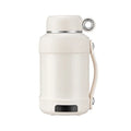 1200ml Electric Kettle Portable Kettle Stainless Steel Reservation Insulation Kettle Adjust Temperature Travel Boil Water Kettle Zpaxo 200807-white EU