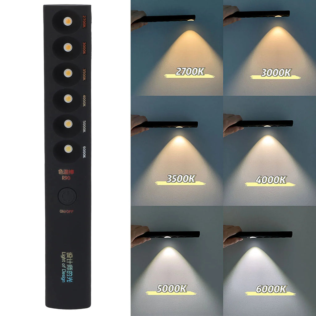 Portable Temperature Lamp Stick Photography Light Wand Rechargeable