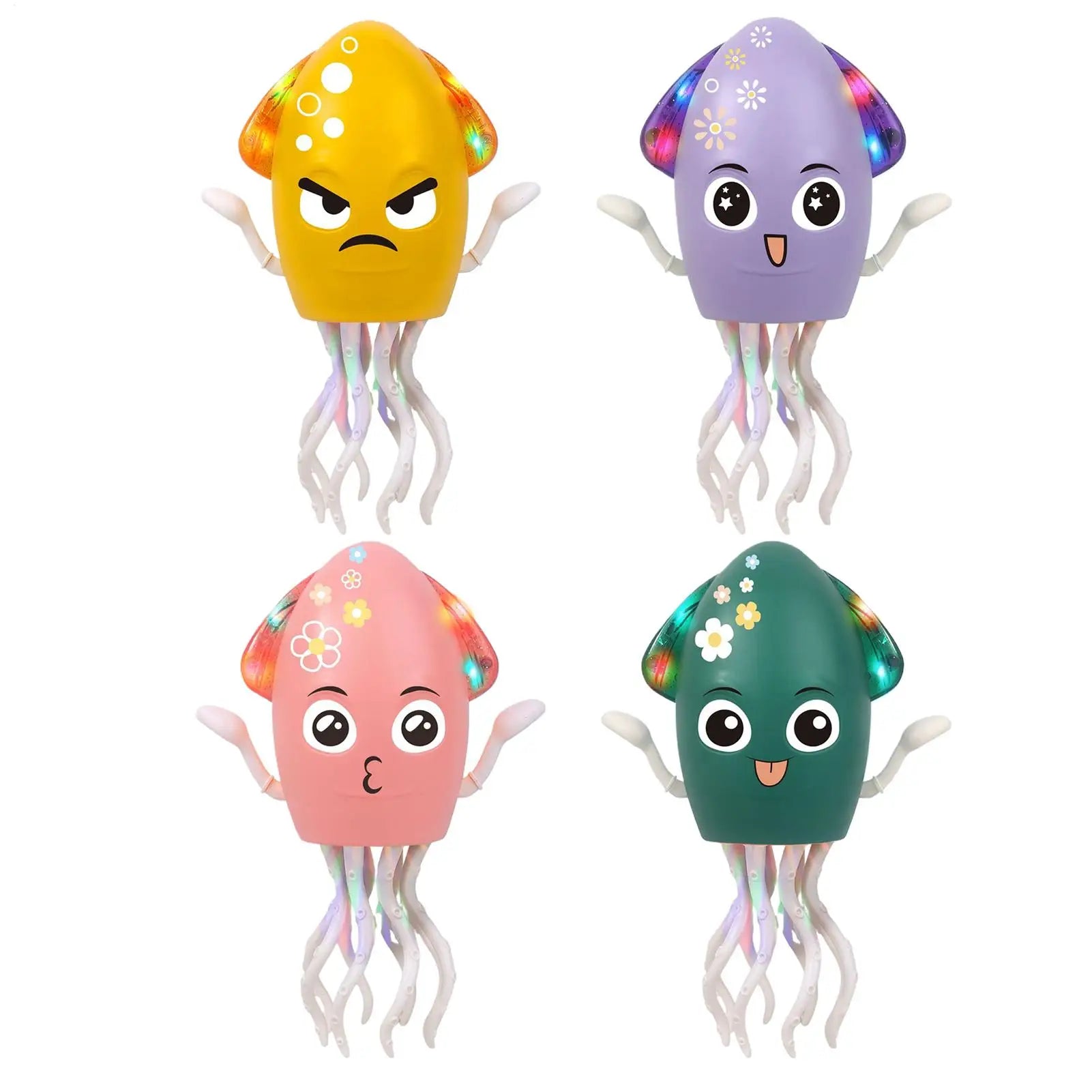 Electric Octopus Toys Obstacle Avoidance Sensor Octopus USB Rechargeable Electric Robot With LED Lights And Music For Home Zpaxo