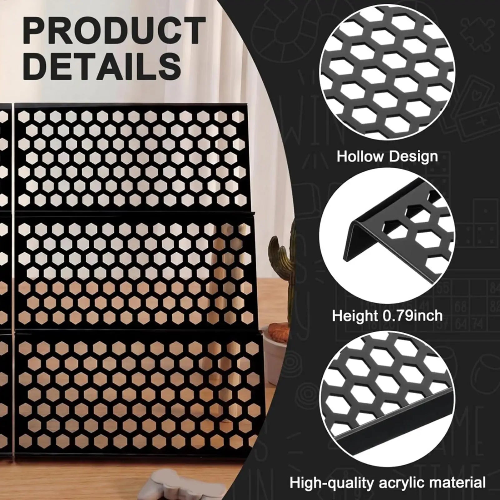 Trading Card Display Riser Acrylic Organizer Holder Honeycomb Stand