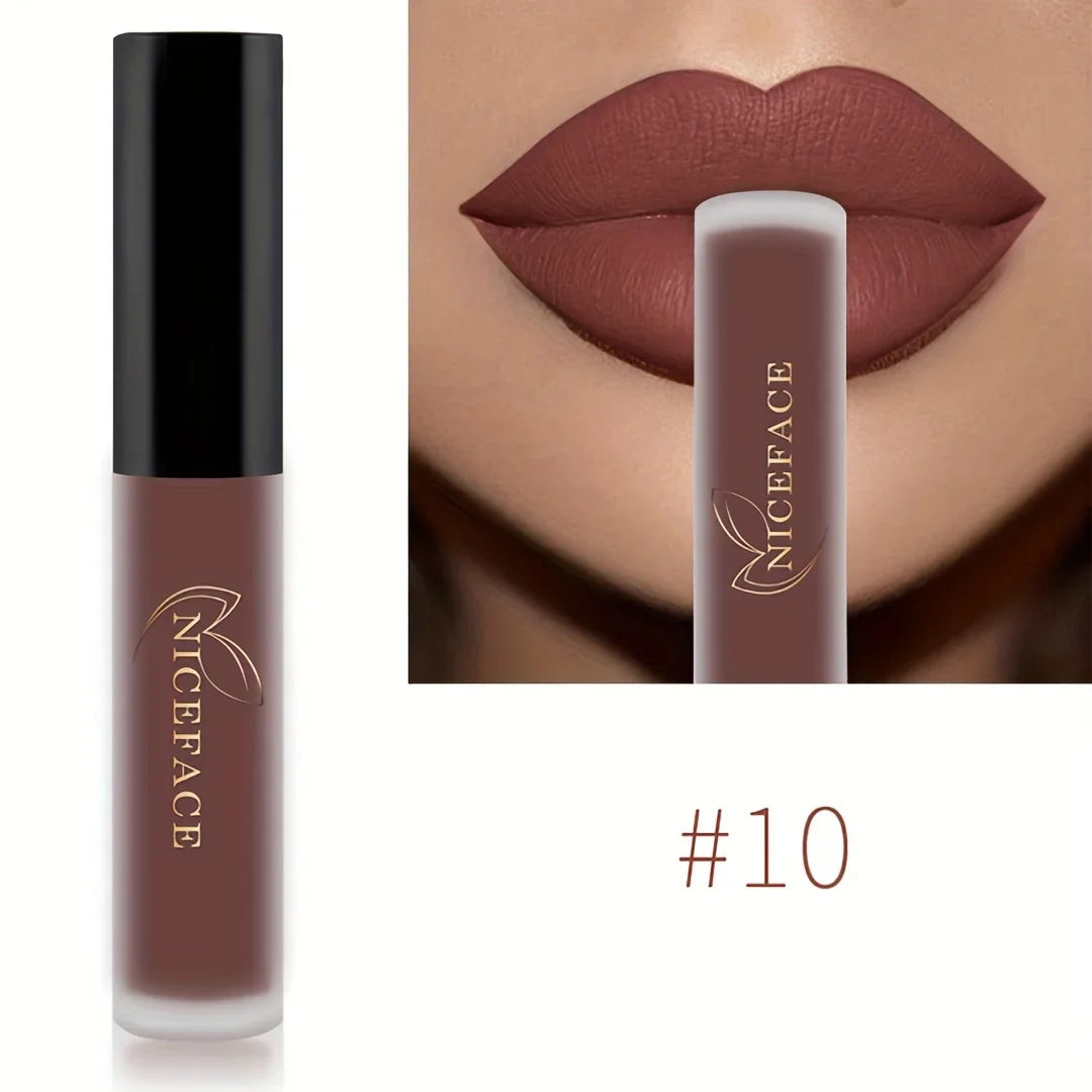20 Colors Optional, High Pigmented Matte Velvet Lip Glaze - Long-Lasting, Smudge-Proof, Non-Moisturizing Liquid Lipstick 1pc Zpaxo 10