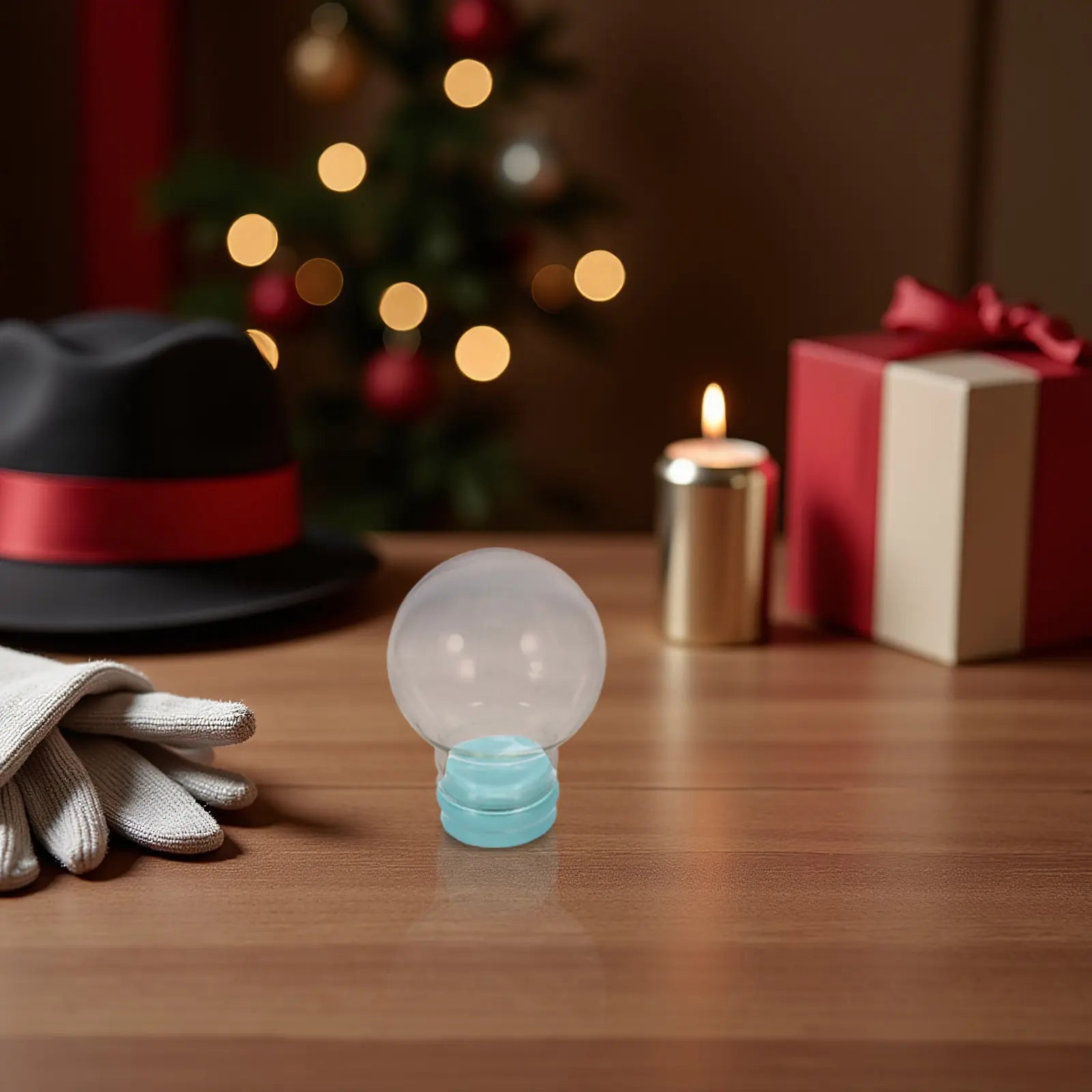 Transparent Empty Glass Snow Globe Dome Thickened Design DIY
