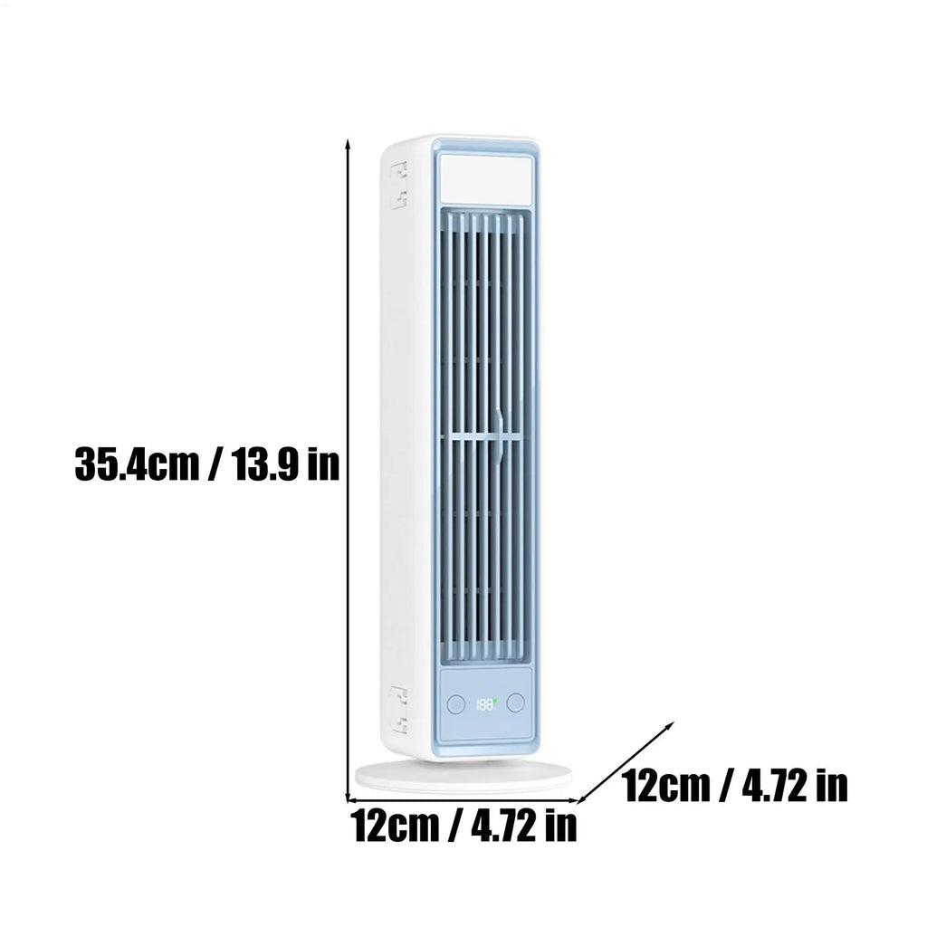 LED Tower Fan Remote Control USB Charging Oscillating Bladeless Wall