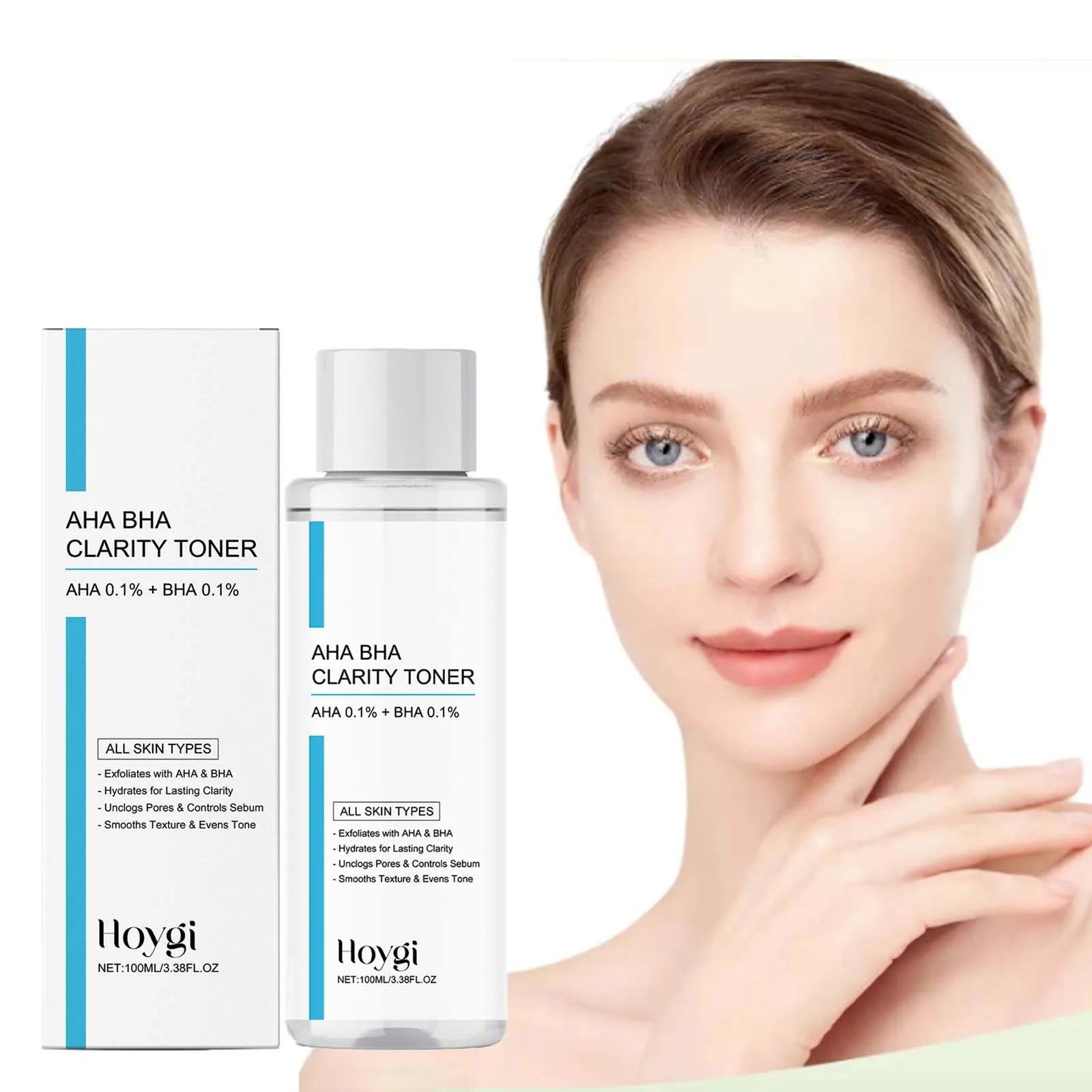 Hoygi AHA BHA Exfoliating Toner – Pore Refining Oily Skin Care Exfoliating Facial Toner Zpaxo