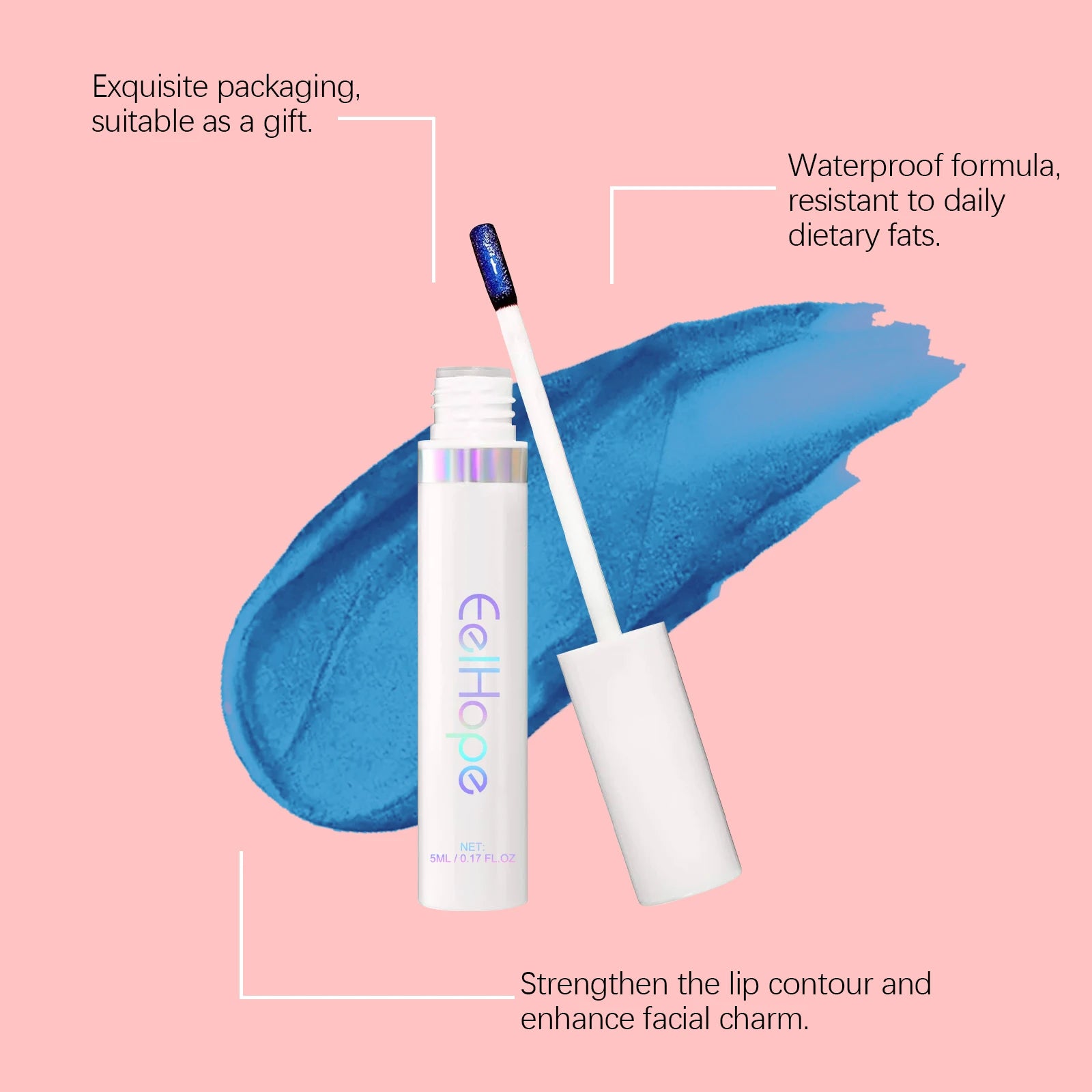 Eelhoe Tearable Lip Glaze – Waterproof Matte Lip Tint & Gloss Lip Glaze Tint Zpaxo