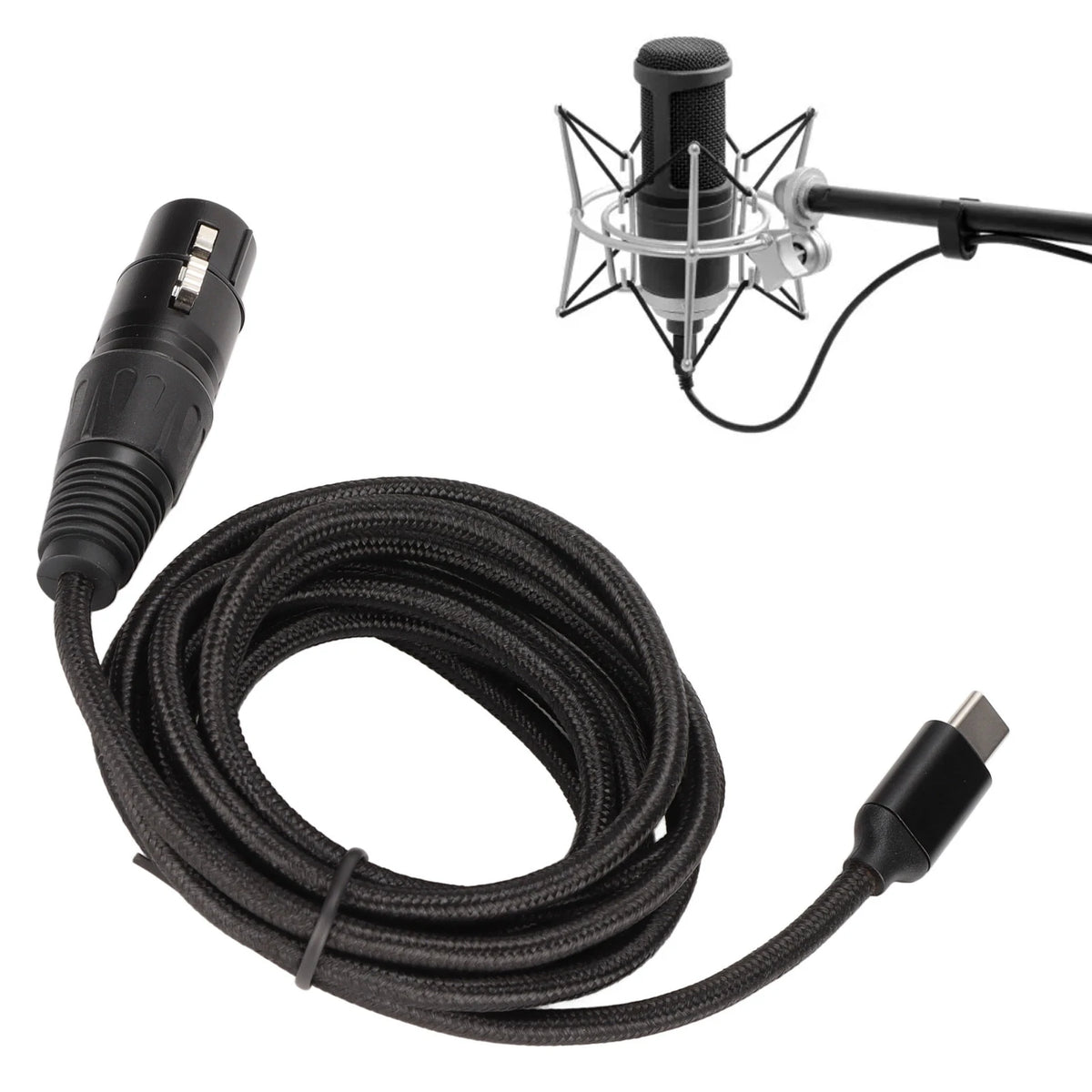 Recording Line C Microphone Cable USB XLR Female Low Noise HIFI Plug Zpaxo