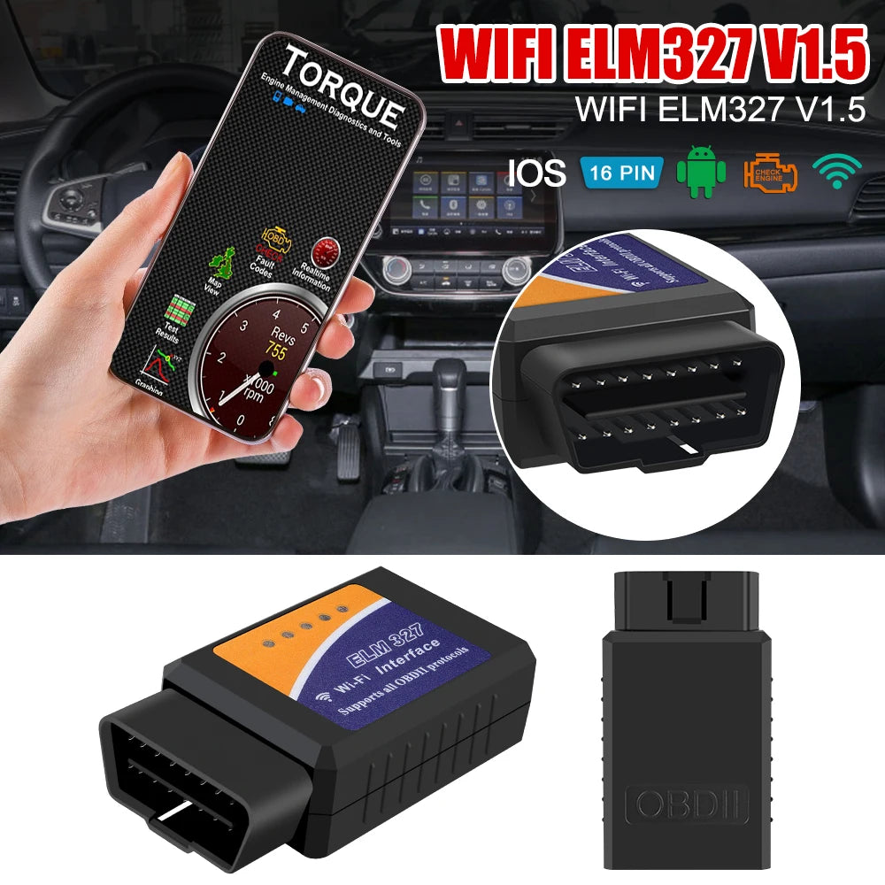 IOS Android OBD2 Scanner Car Accessories Fault Code Reader OBDII