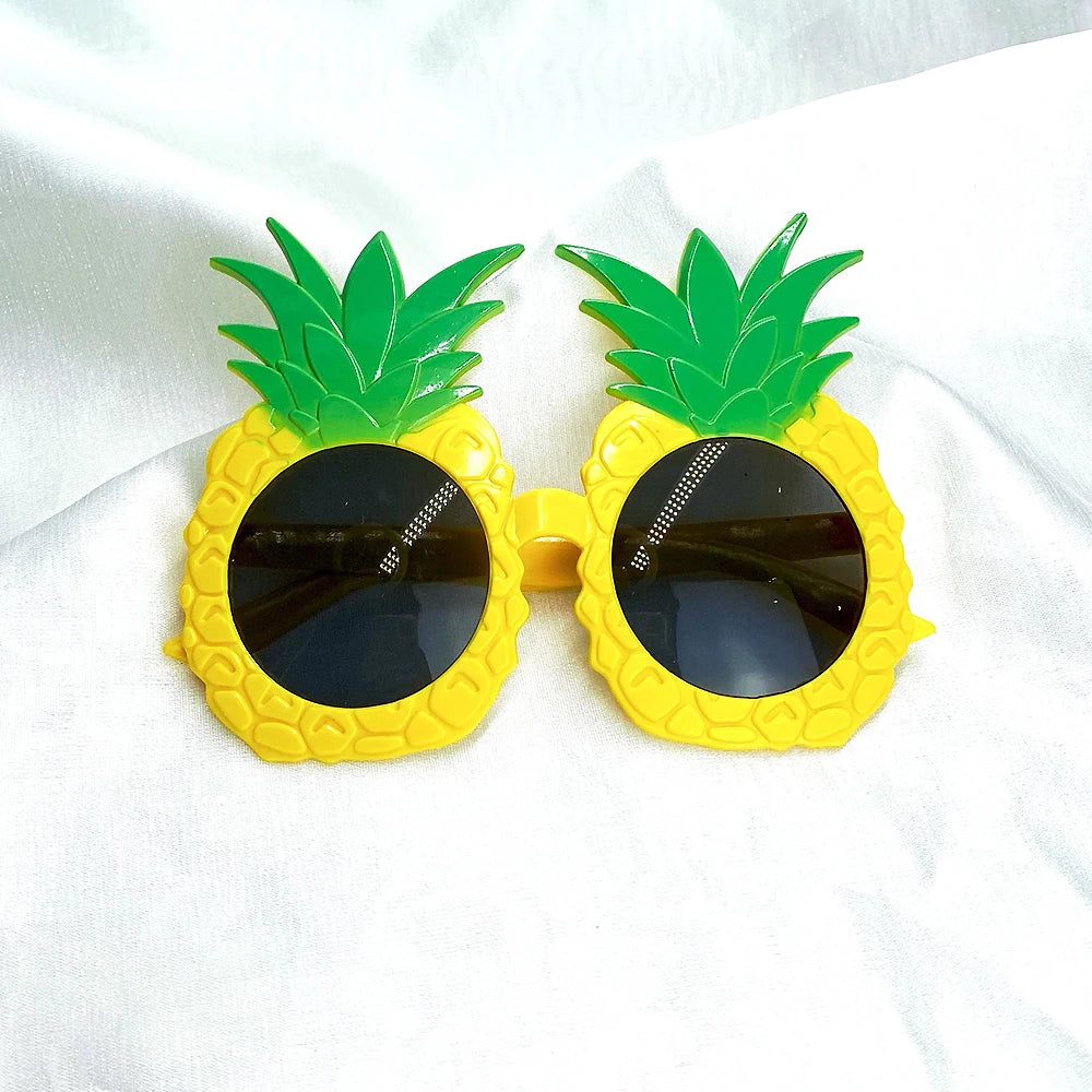 Hawaiian Plastic Glasses Flamingo Pineapple Sunglasses Summer Beach Zpaxo style20