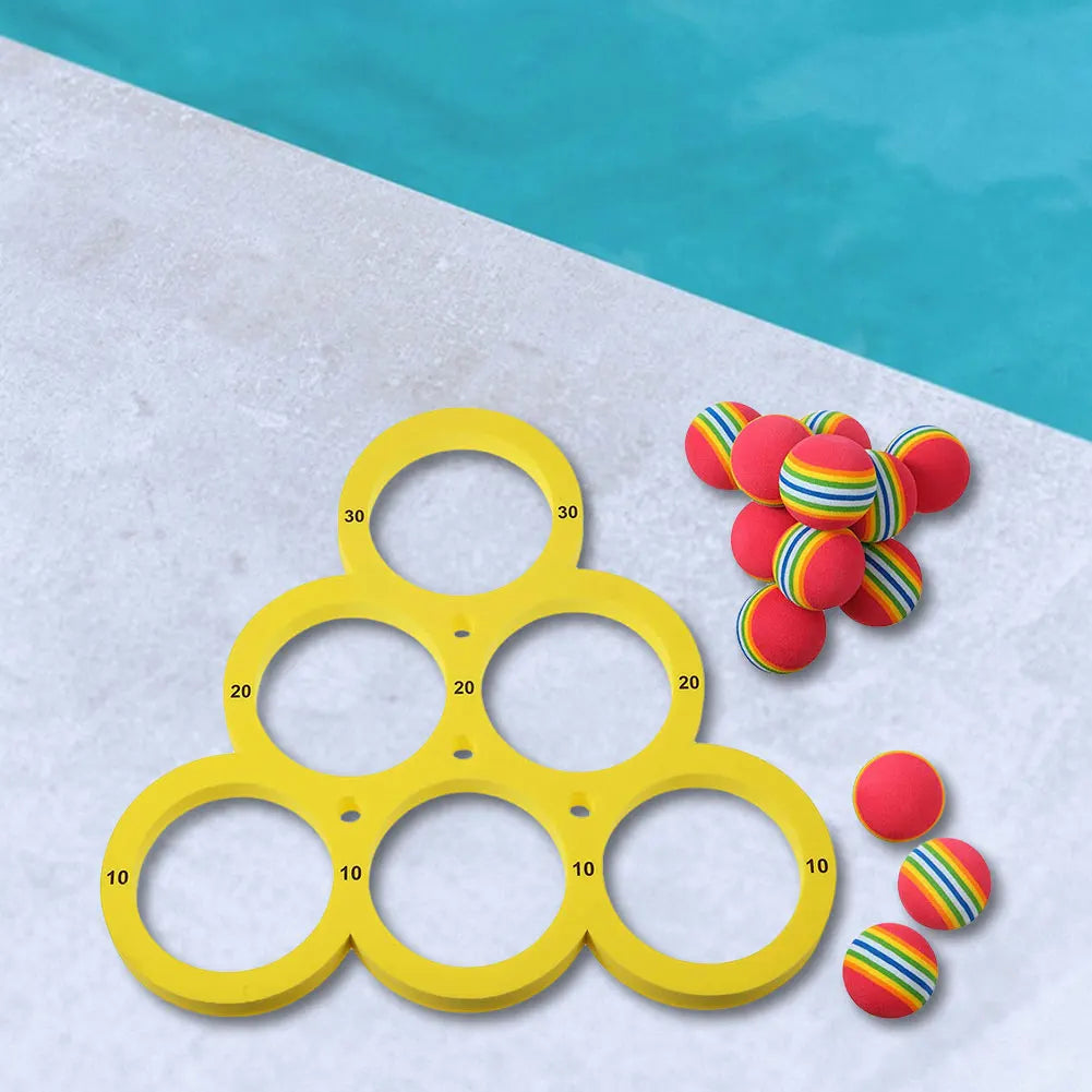 Fun Splash Water Sports Floating Pool Game Toy 10 Rainbow Balls