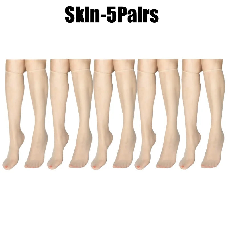 Summer Ultra-thin Korean Invisible Knee-high Socks Nude Seamless