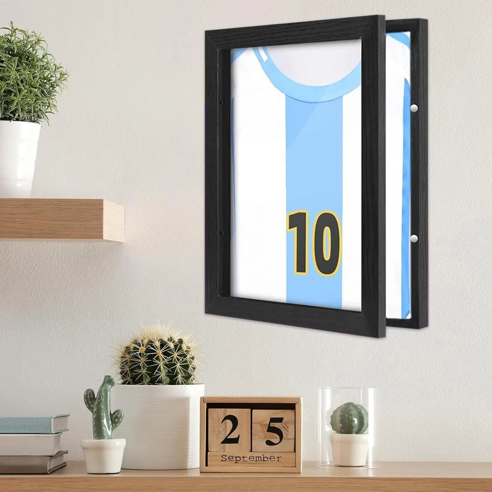 Sports Shirt Frame UV Protection Wall Display Case Home Shelf