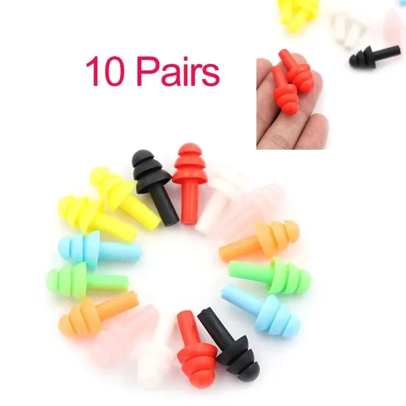 Silicone Earplugs 10–50 Pairs – Waterproof Noise Reduction