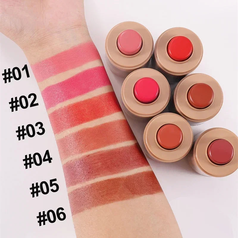 New Cheek Blush Cream Blusher Stick Lip Lift Complexion Long-lasting Waterproof Simple Tint High Pigment Pocket Blush Makeup Zpaxo