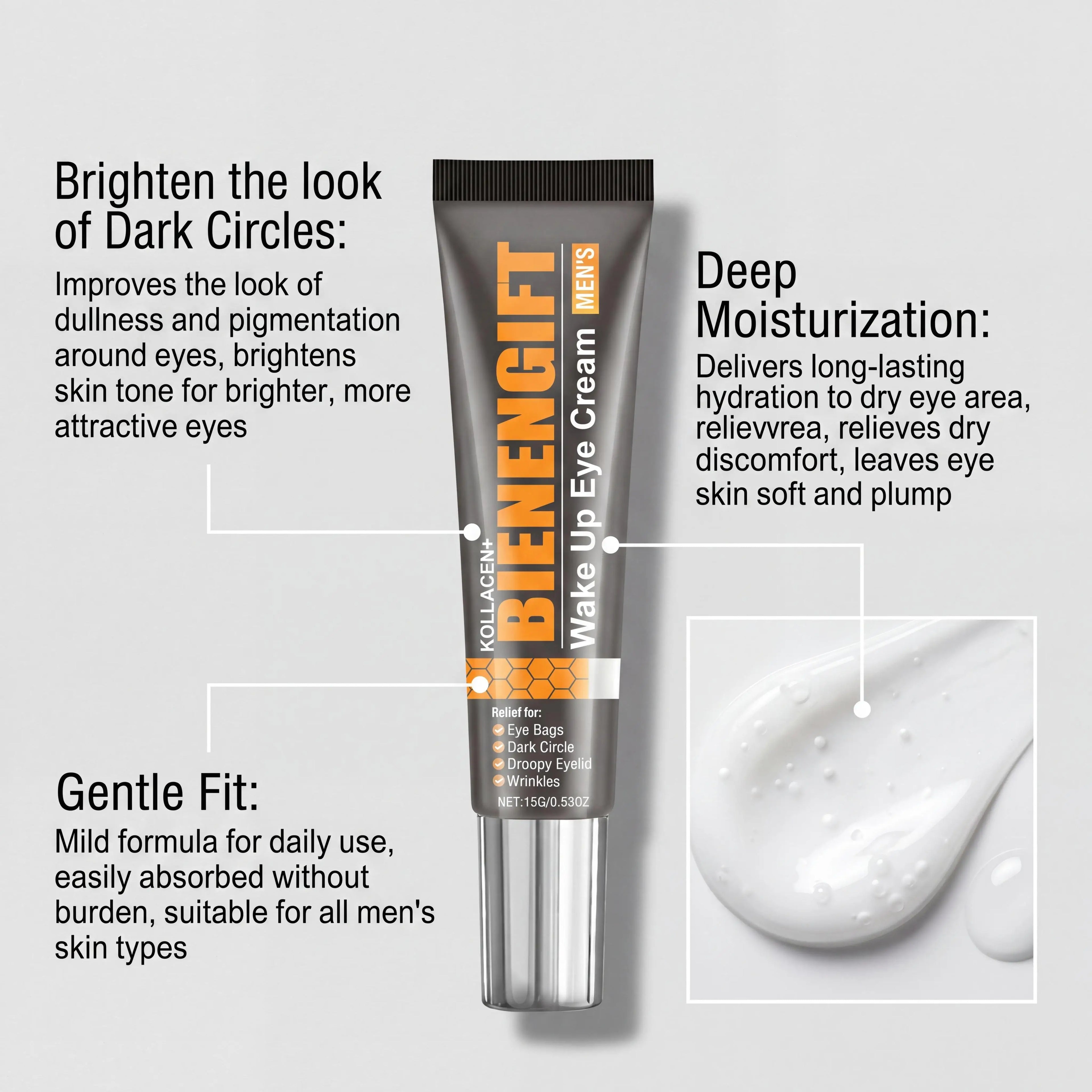 Bee Venom & Collagen Eye Cream – Depuff, Firm & Brighten Eye Cream Gel Zpaxo