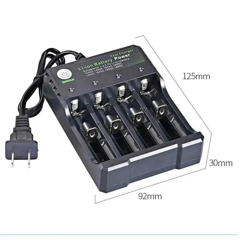 18650 Battery Charger – 1/2/4 Slot Smart Lithium Charger
