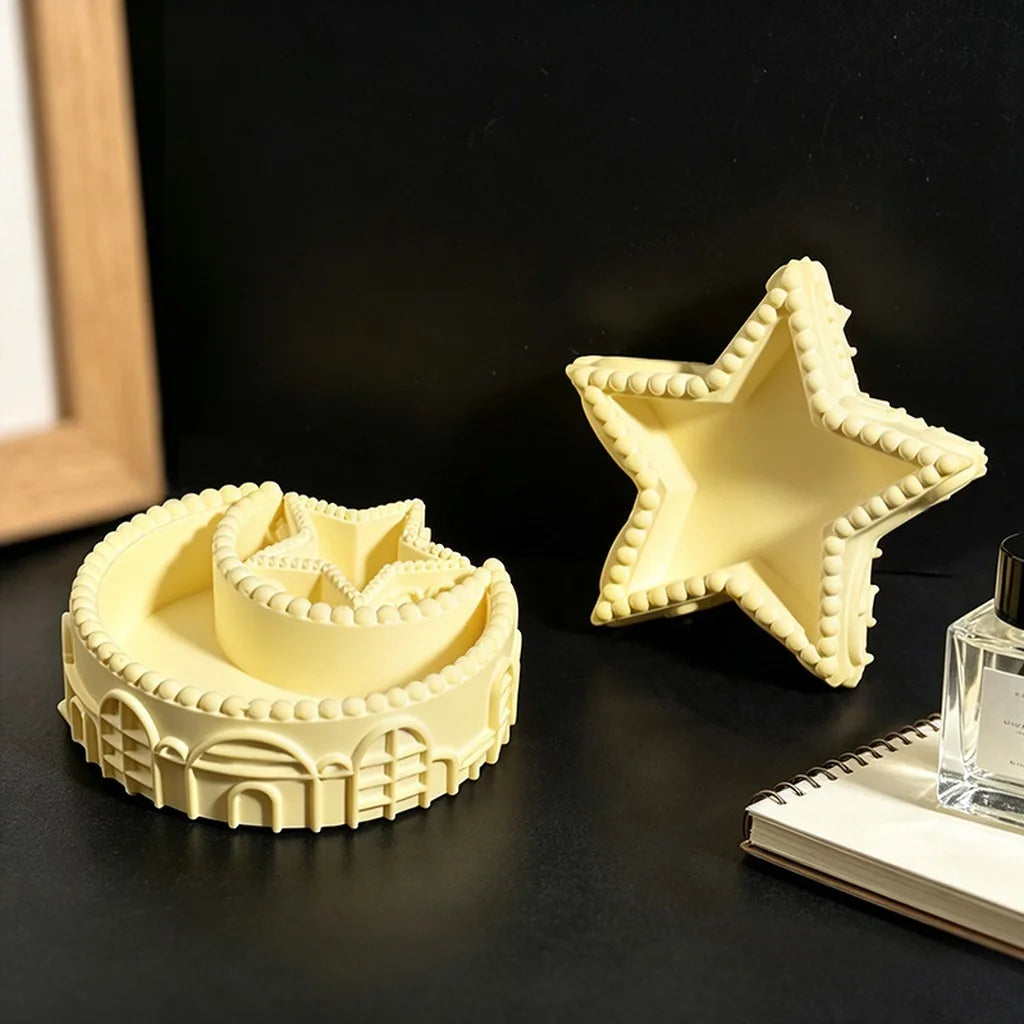 Silicone Star & Moon DIY Mold – Candle Holder & Gypsum Tray Silicone Craft Mold Zpaxo