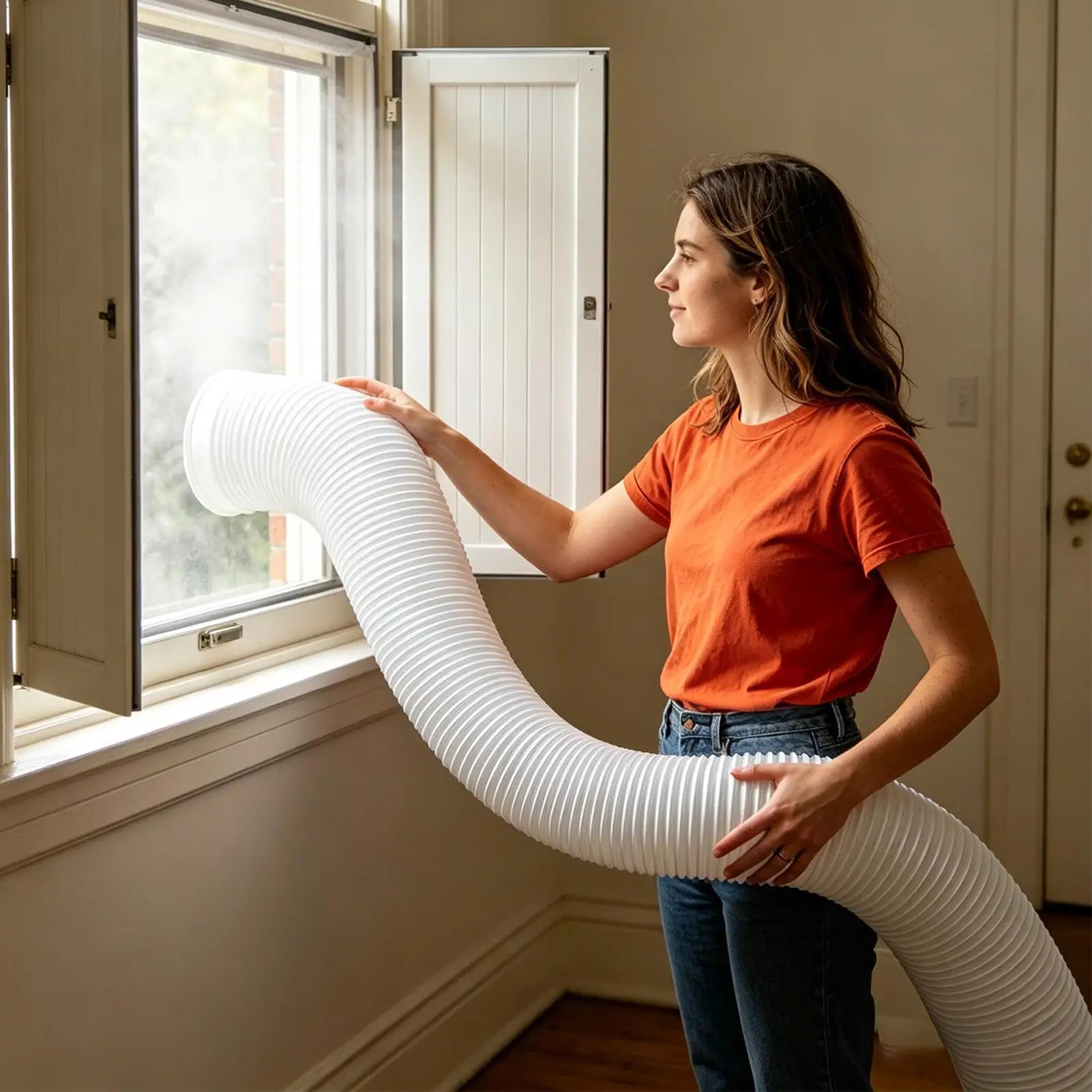 Exhaust Hose Portable Air Conditioner Flexible Telescopic 3 Meters AC