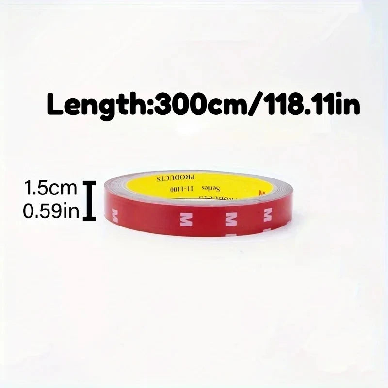 300CM Extra Strong Double Sided Tape Adhesive Car Special Tear Off Without Leaving Traces High Viscosity Mounting Fixing Sticky Zpaxo 15mm