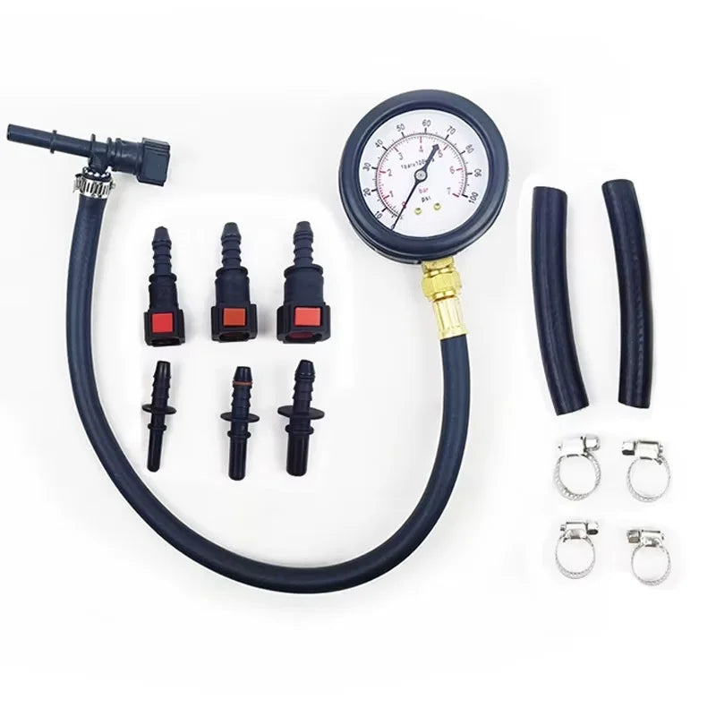 Car Motorcycle Automobile Fuel System Gasoline Pressure Gauge Tester