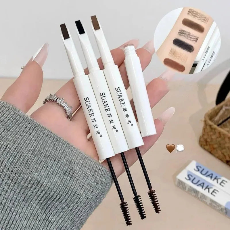 Dual-ended Orange Brown Dyeing Eyebrow Cream Mascara Tattoo Tint