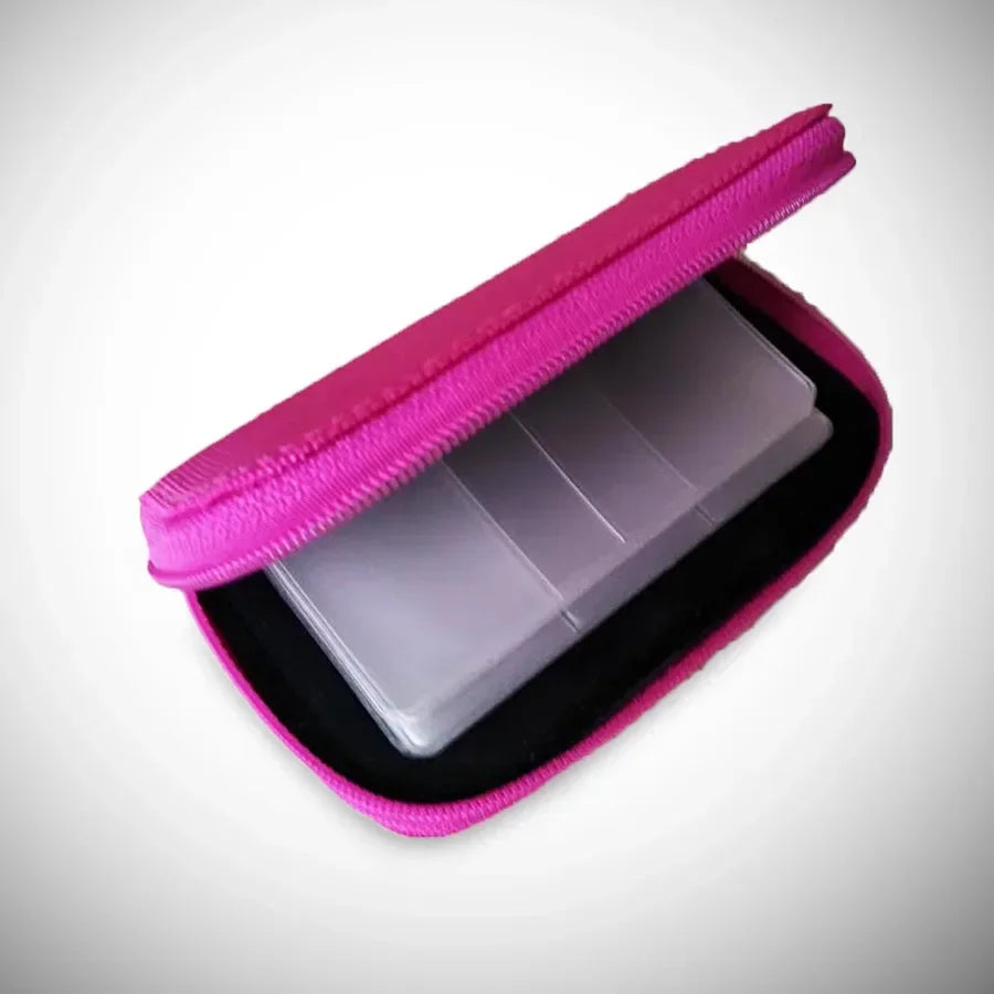 1 Game Memory Card Storage Bag Carrying Case Holder CF SD Micro SDHC Zpaxo Red