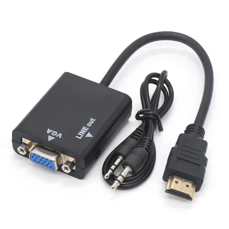 Adapter HDTVI VGA Audio HDTV Male Female Converter Port Output 1080P Zpaxo