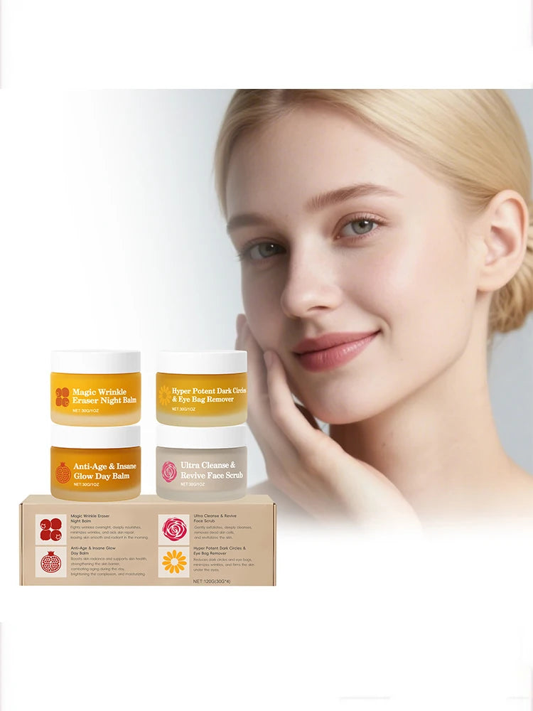 Day & Night Skincare Set – Moisturizing, Brightening & Eye Cream Skincare Set Zpaxo 4x30g
