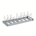 Expandable Kitchen Cabinet Pot Organizer Rack, Adjustable Divider, Multi-purpose Pots And Pans Storage Solution Zpaxo GRAY