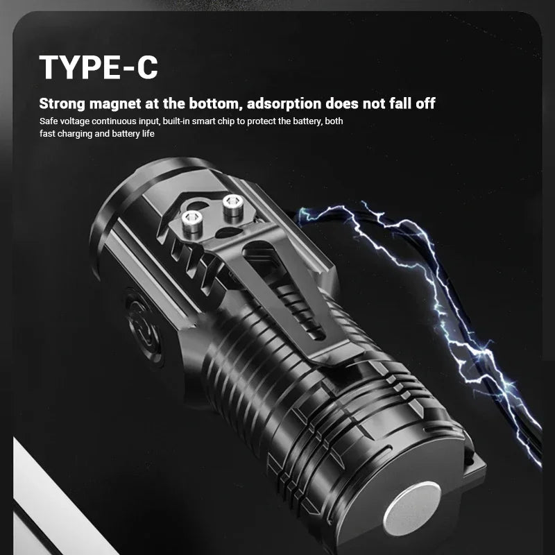 KDULIT Mini Rechargeable LED Flashlight | Pen Clip & Magnet