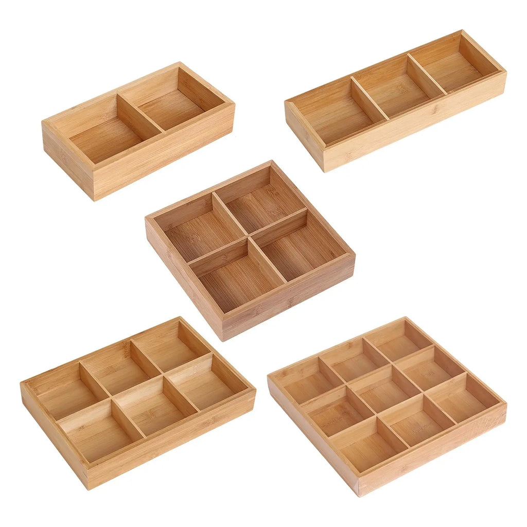 Wooden Divided Serving Tray Utensil Retro Ornament Board Dinner Plate Zpaxo