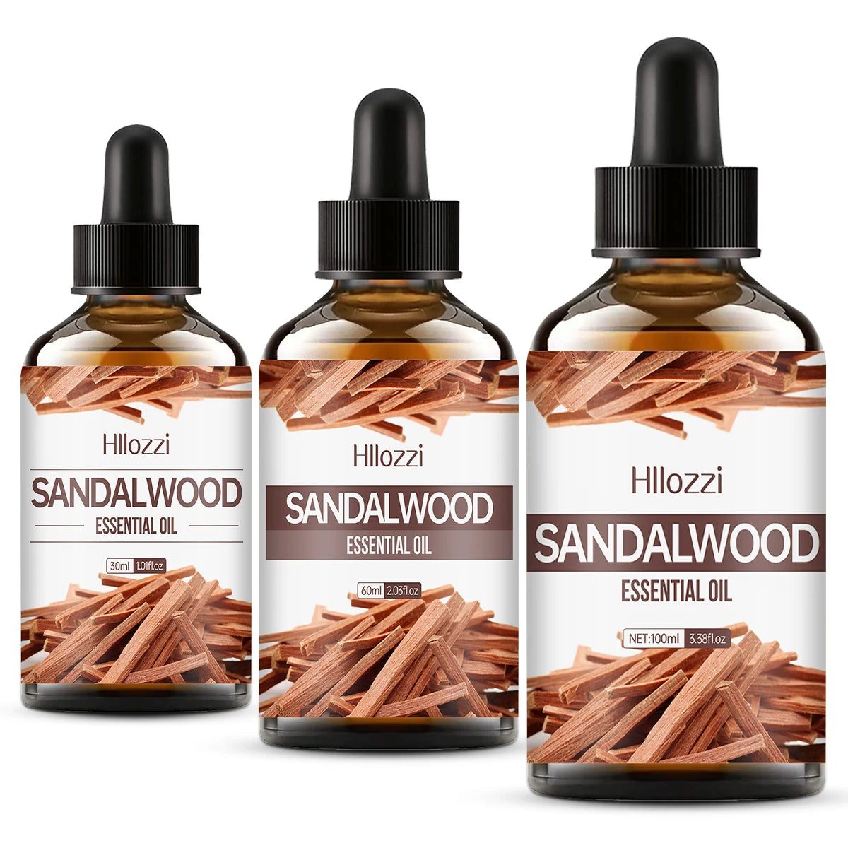 100ml/60ml/30ml Sandalwood Essential Oil for Candle Making Soap Making Diffusers Aromatherapy Fragrance Oil Zpaxo