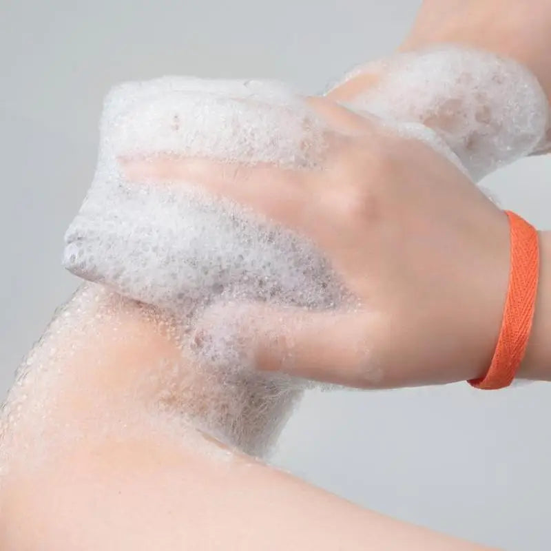 1Pcs Bath Cleansing Foaming Net Double-Sided Square/Oval Soap Bag Body Exfoliating Scrubber Sponges Bathroom Mesh Soap Pocket Zpaxo