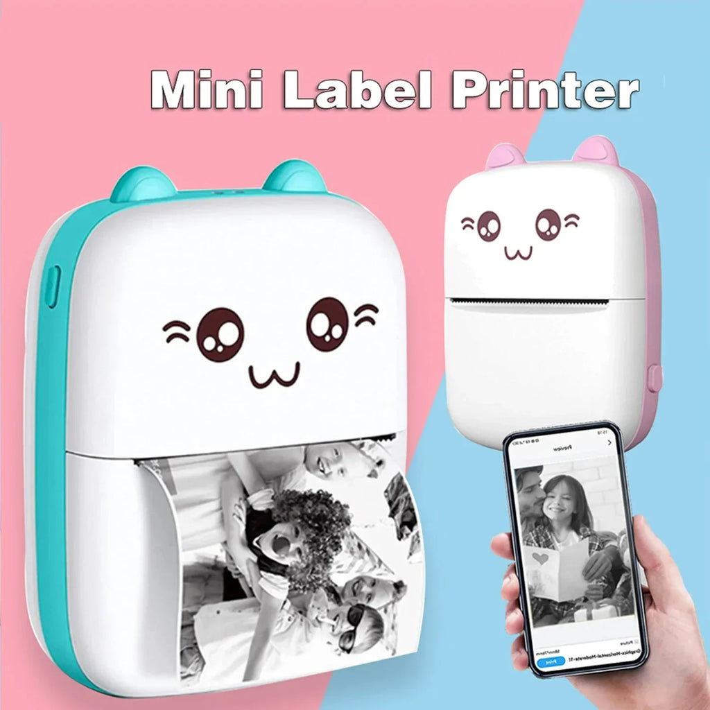 Mini Portable Thermal Printer Print Photo Pocket Label Printing Zpaxo