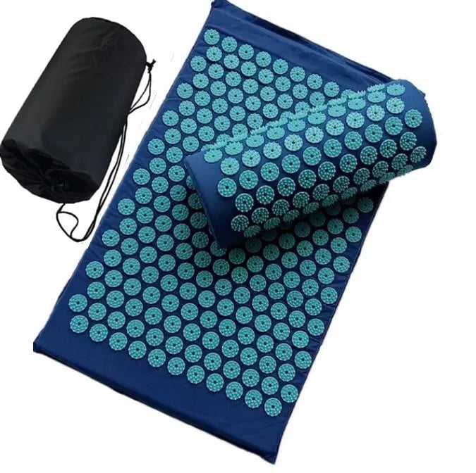 Massager Mat Shakti Mat Massage Yoga Mat Acupressure Relieve Stress Back Body Pain Spike Mat Acupuncture Massage Cushion Zpaxo blue blue