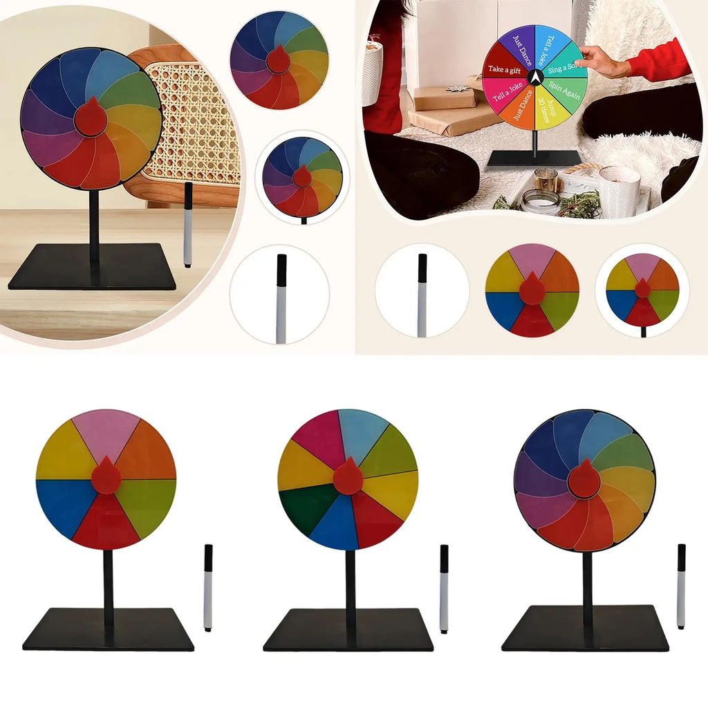 Table Prize Turntable Easy Assembly Stable Base Roulette Wheel for Interactive Learning Game Carnival Party Tradeshow Pub Zpaxo