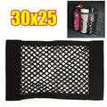 Car Seat Back Organizer Trunk Net Mesh Pocket Elastic String Net Magic Sticker Universal Portable Storage Bag Car Accessories Zpaxo 30x25