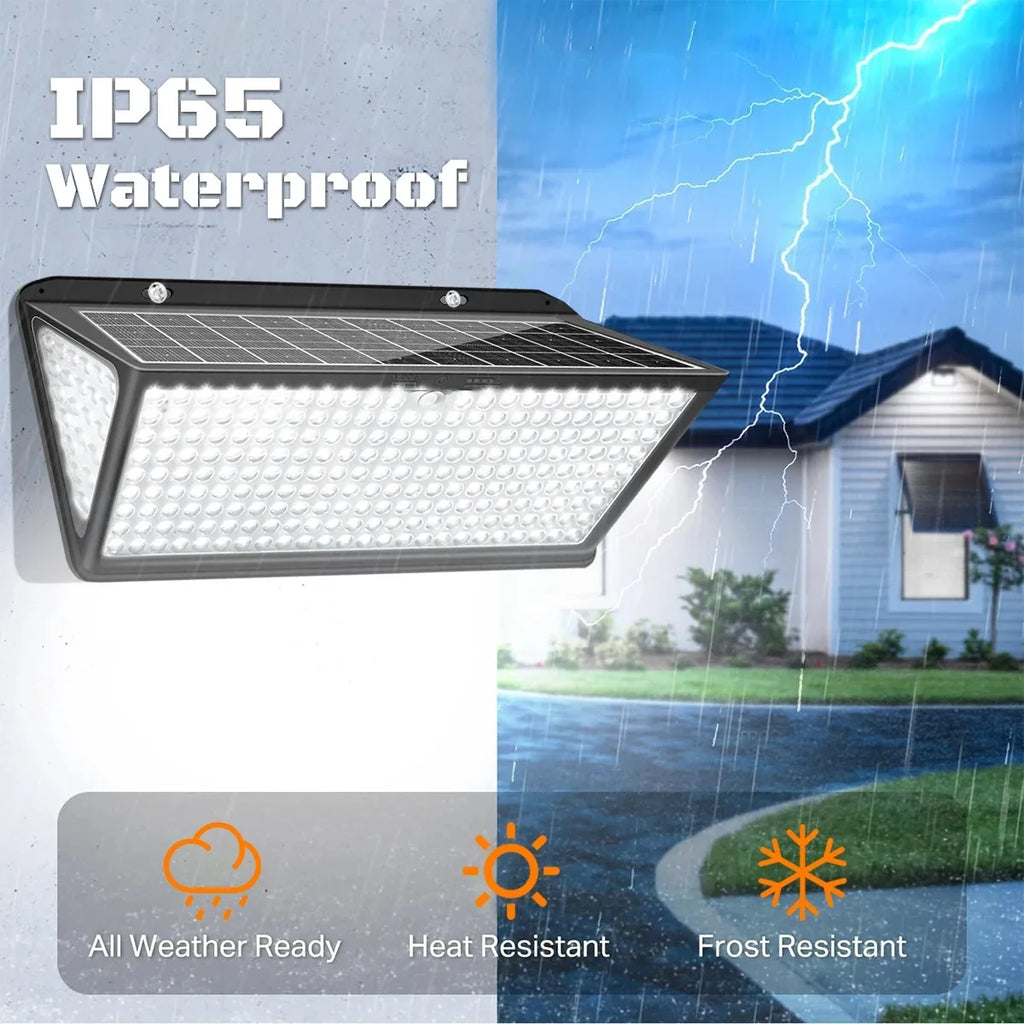Solar Lights Outdoor Waterproof Motion Sensor 258 LED Flood Light 3 Zpaxo