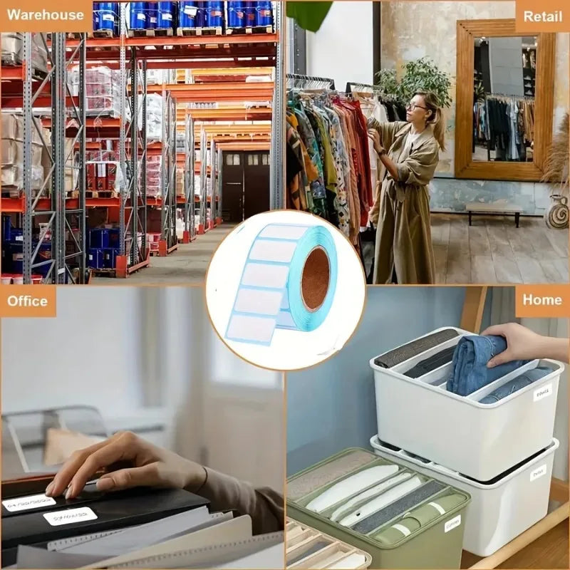 1 Roll 1000 Sheets General Purpose Self-adhesive Labels Handwritable