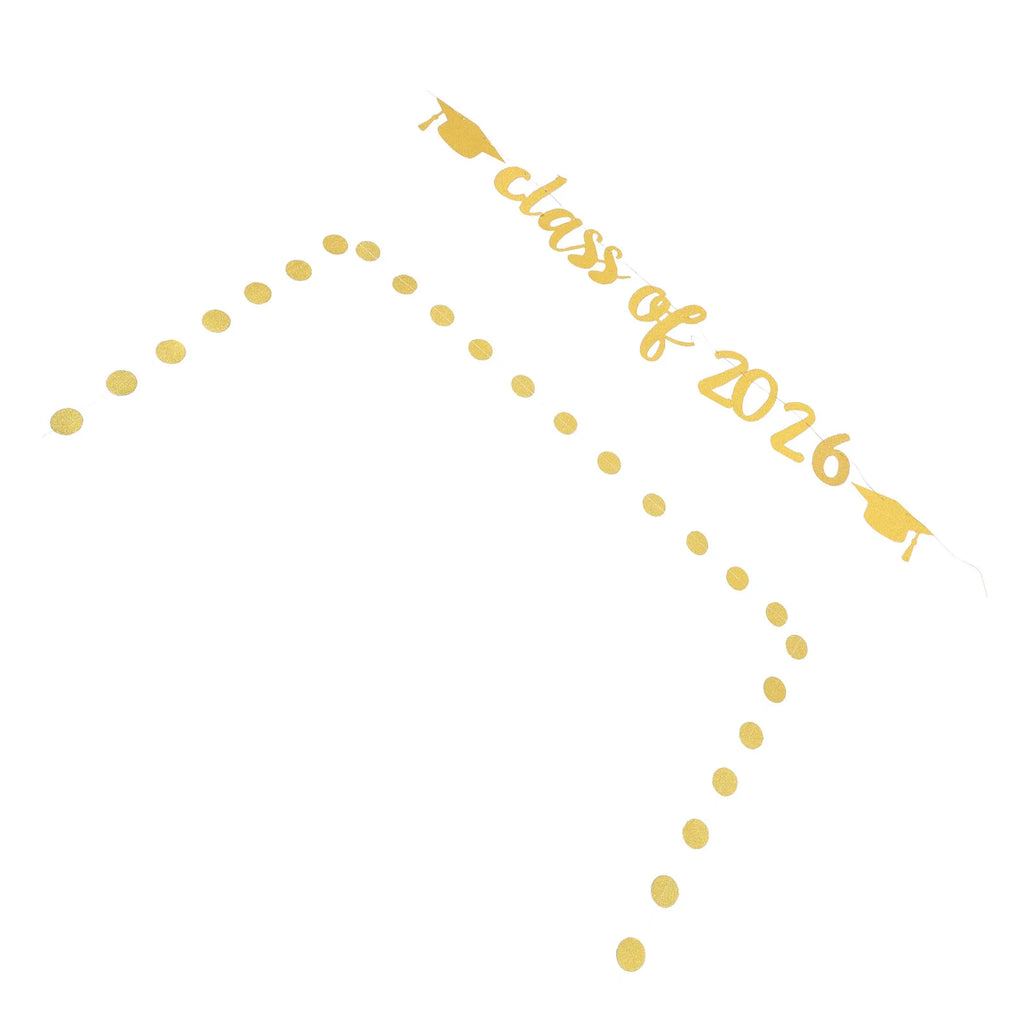 Glitter Congrats Grad Banner 2026 Graduation Decoration Garland Happy