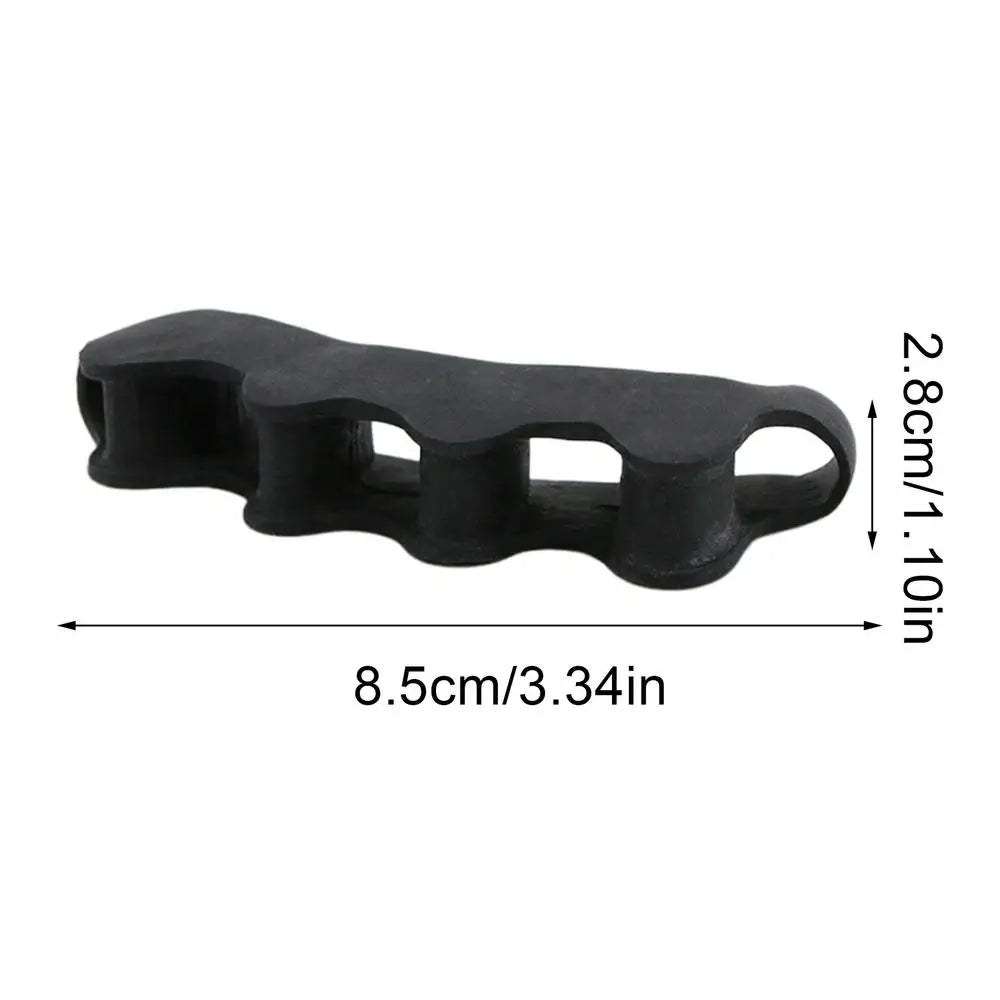 1 Pair Silicone Toe Separator Bunion Corrector Hammer Toe Corrector Soft Silicone Material for Toe Separation Foot Care Tool Zpaxo Black